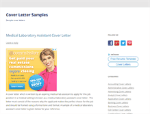 Tablet Screenshot of coverlettersamples.net